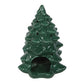 Green ceramic Christmas tree wax melt burner and wax warmer