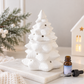 White ceramic Christmas tree wax melt burner and Christmas decoration