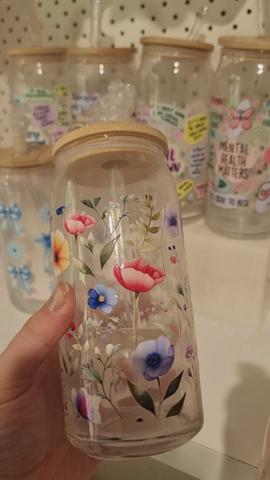 Floral Tumbler Cups for Women Girly Darling Gift Idea