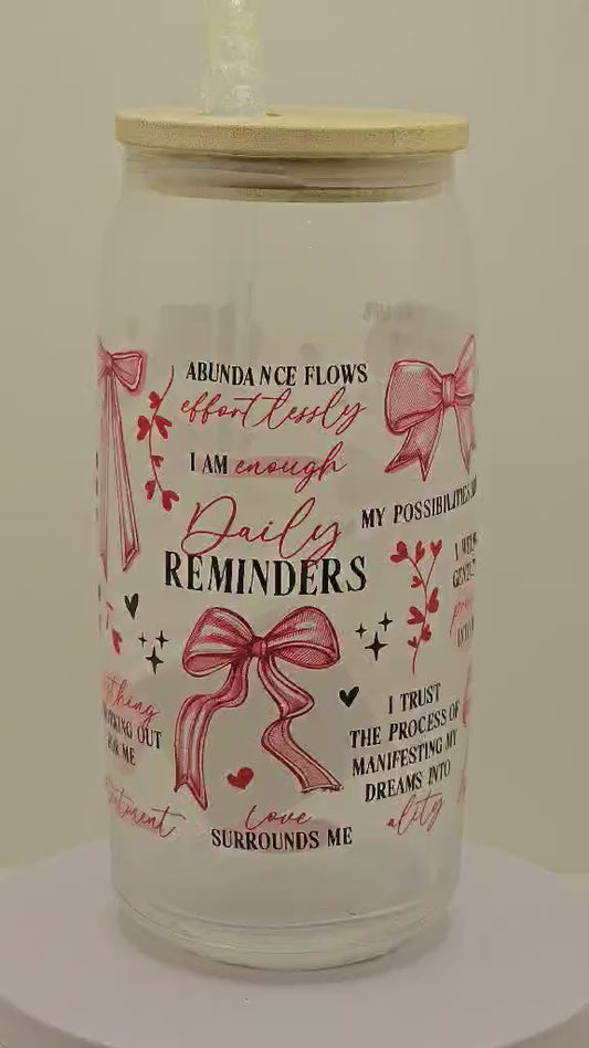 Daily Reminders  coffee tumbler
