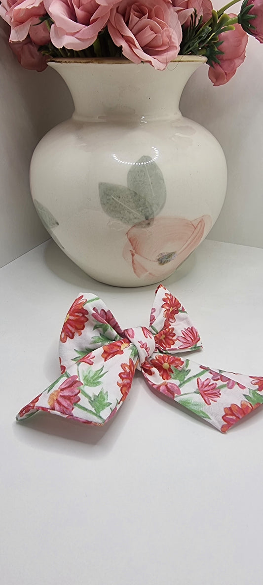 Handmade Pinwheel Cotton Hair Bow Clip for Girls Toddlers set of 2