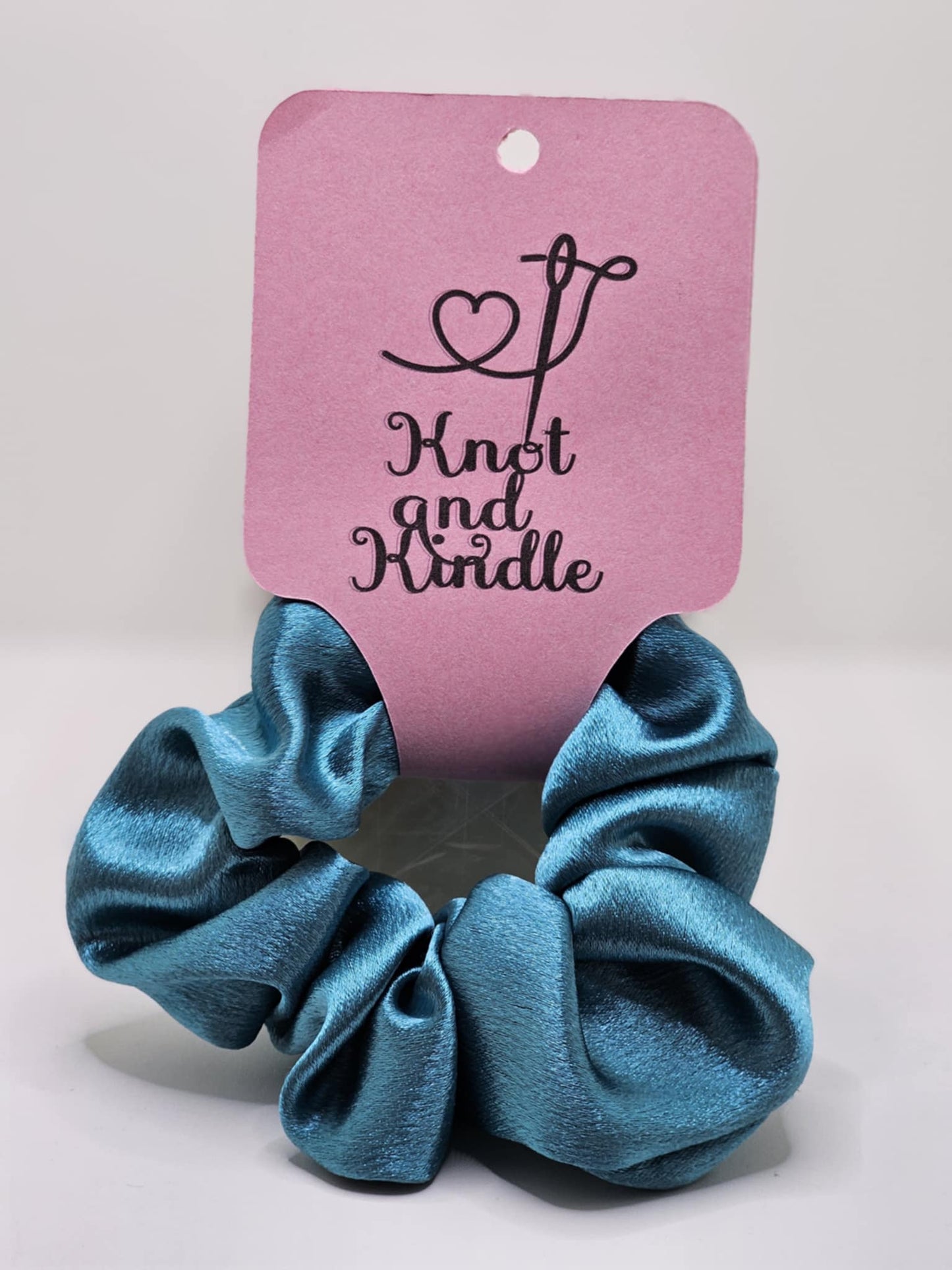 Ocean Dusk Teal Scrunchie Strong Hold For Everyday Style