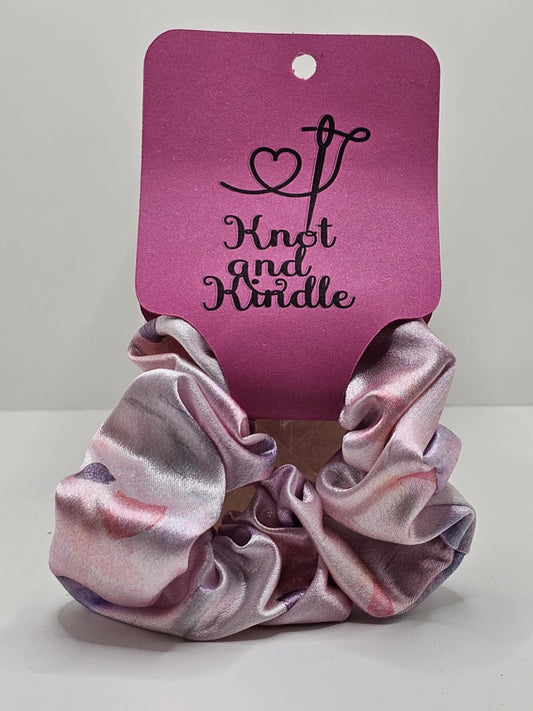 Artistic Bloom Scrunchie Pastel Swirl Design